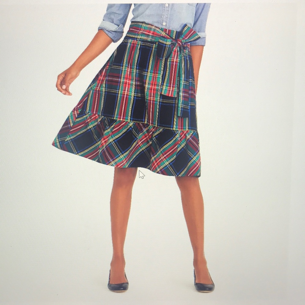 JCREW-NWT PLAID SKIRT